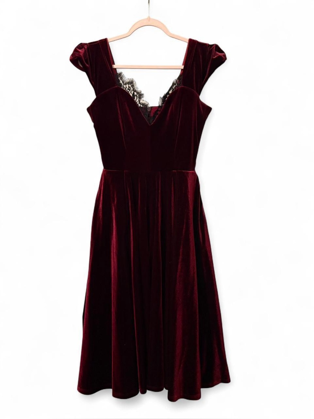 Baudelaire Swing Dress in Oxblood - Picture 2 of 4